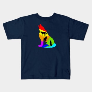 Colorful wolf Kids T-Shirt
